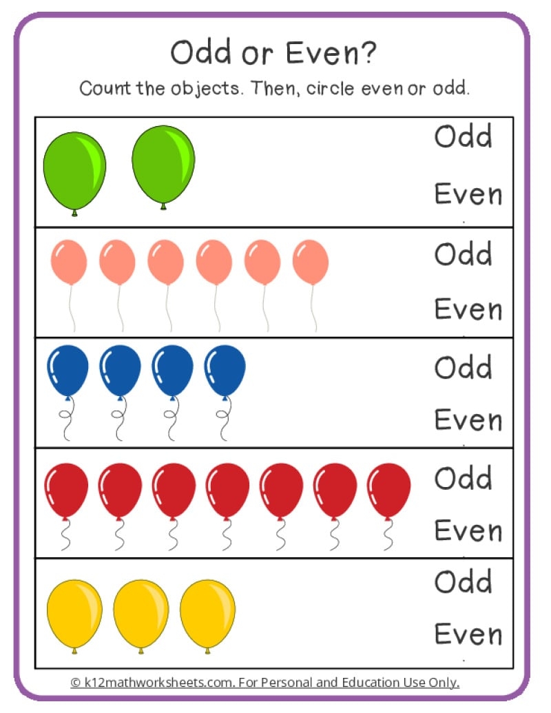 Storyboard That Free Even Odd Number Worksheets