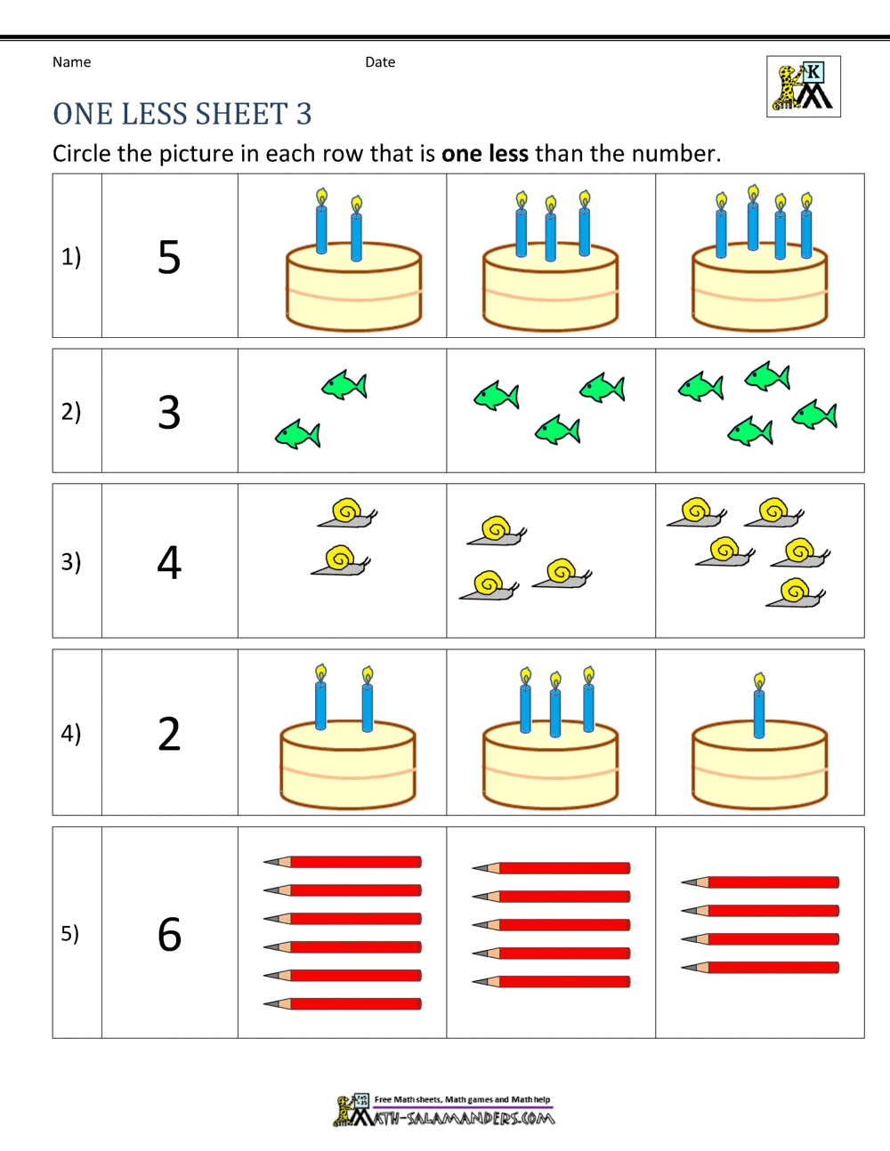 Printable One More One Less Number Line Worksheet For Kindergarten Made By Teachers