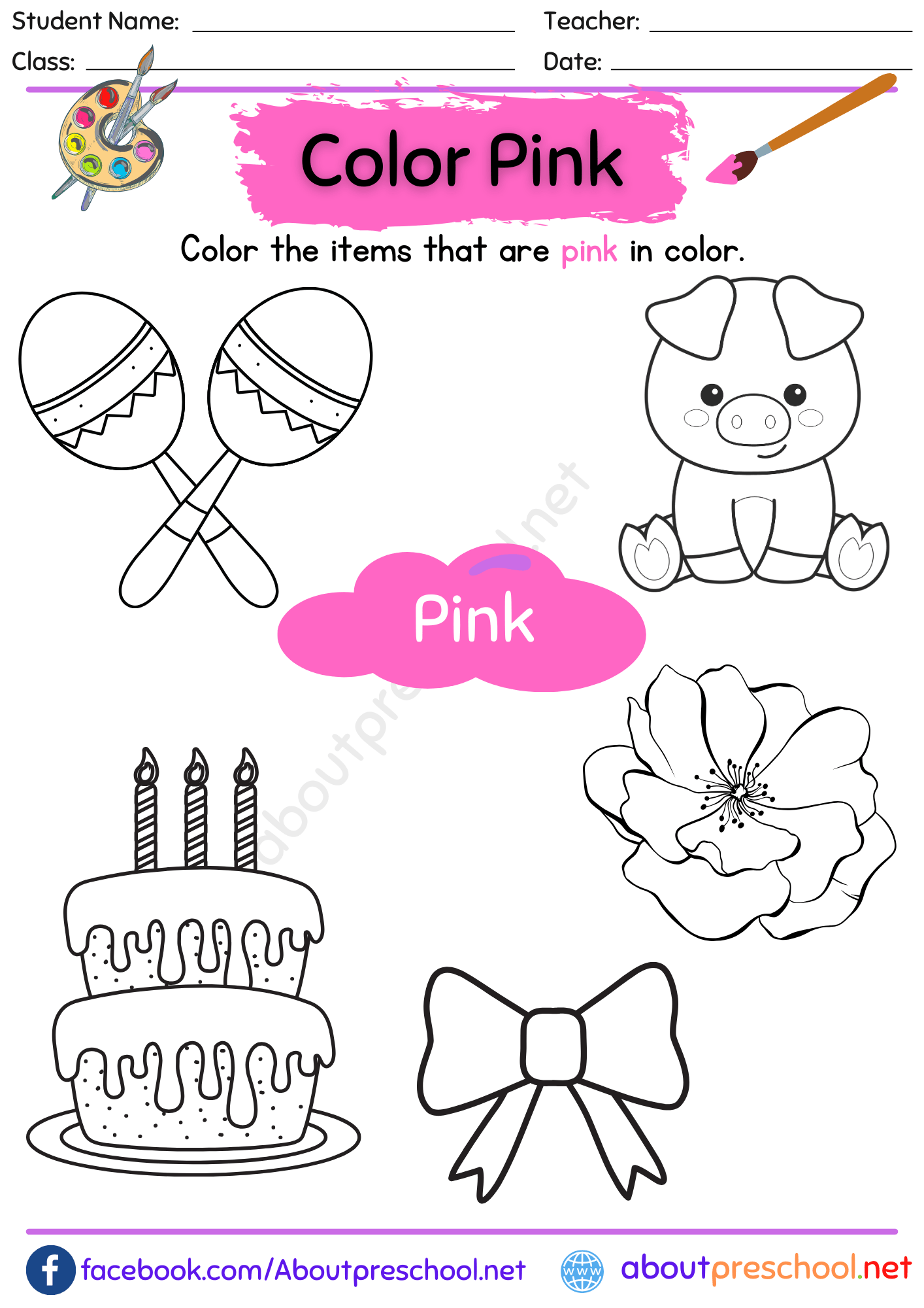 Other Colors Archives About Preschool Worksheets Library