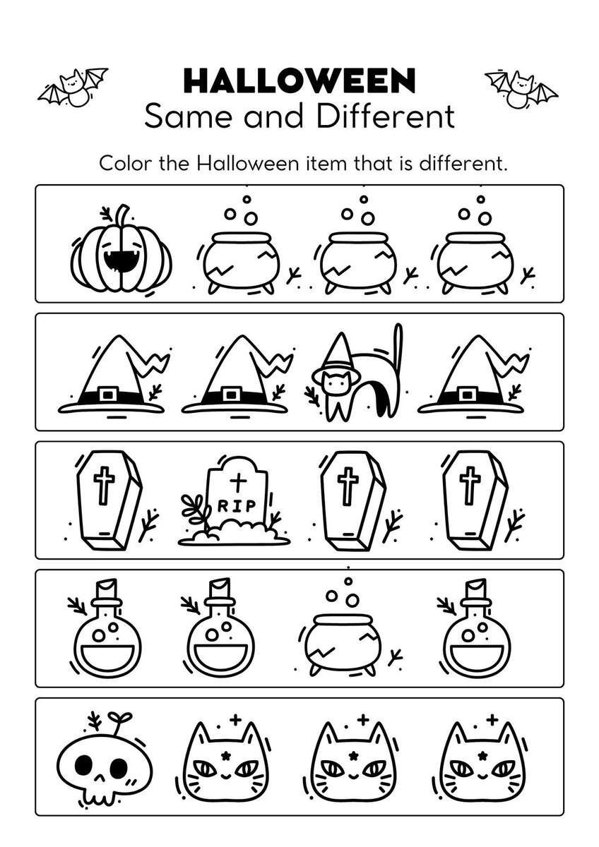 Page 2 Free Printable Halloween Worksheet Templates To Edit Canva