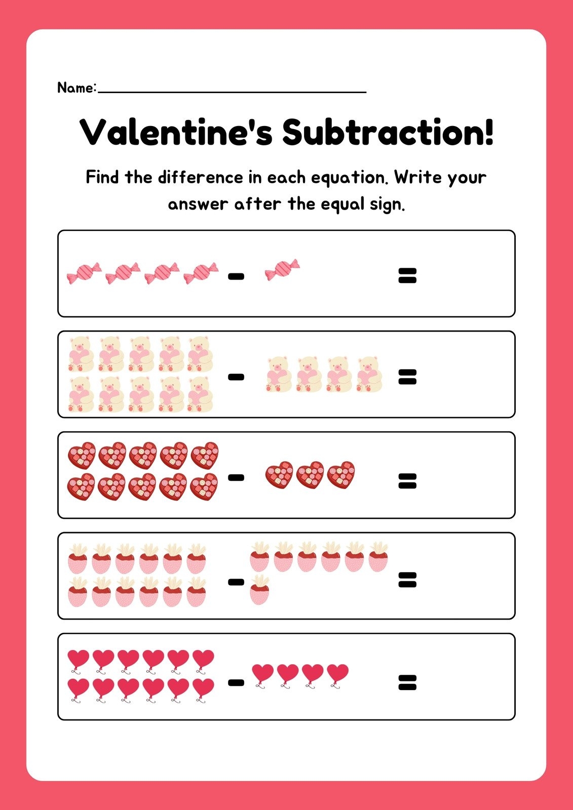 Page 3 Free Subtraction Worksheet Templates To Edit And Print Canva Page 3 Free Subtraction Worksheet Templates To Edit And Print Canva