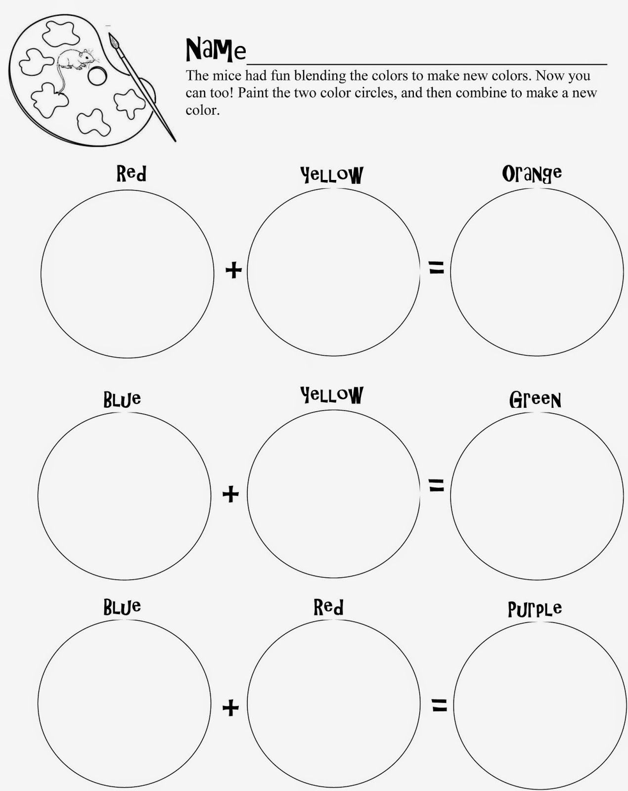 Painting Worksheet