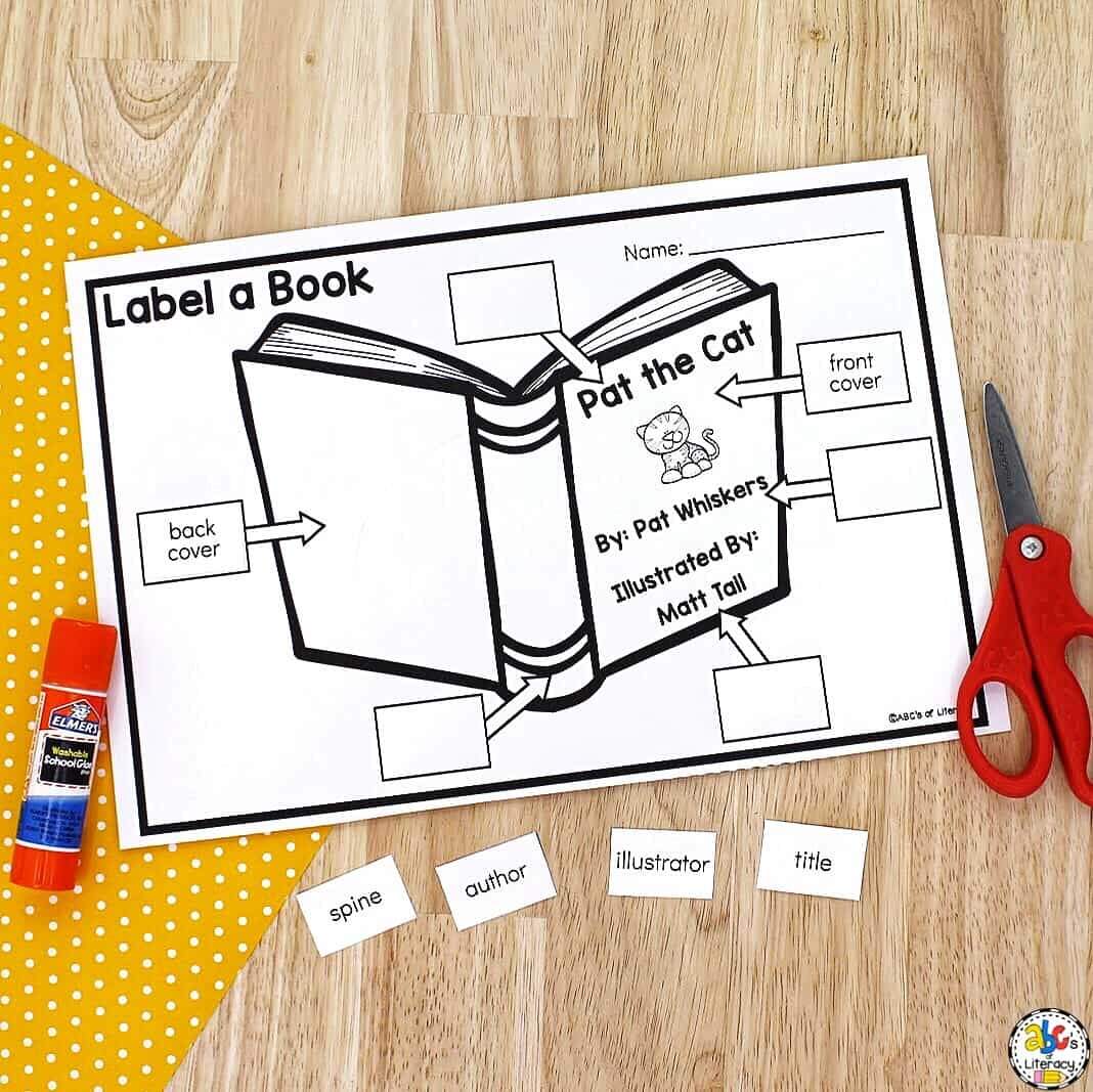 Parts Of A Book Poster Worksheet Free Printables