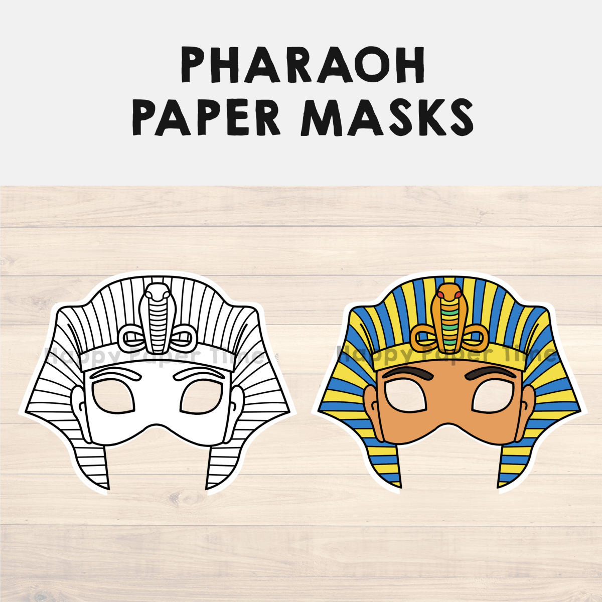 Pharaoh Paper Masks Printable Ancient Egypt Coloring Craft Activity Costume Made By Teachers