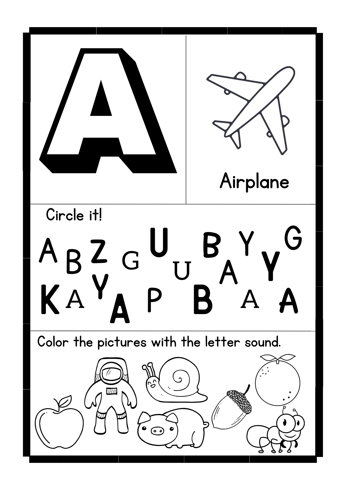 9 Printable Preschool Alphabet Worksheets Letter Recognition Worksheets And Activities Handwriting Etsy