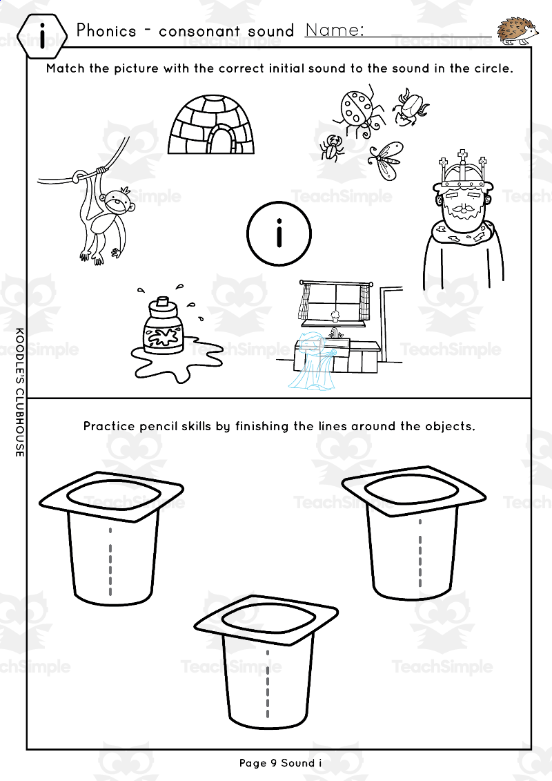 Phonics SATPIN Worksheets By Teach Simple