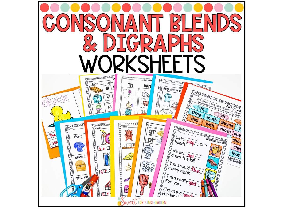 Phonics Worksheets Consonant Blends Digraphs Kindergarten 1st Grade PDF Etsy Phonics Worksheets Consonant Blends Digraphs Kindergarten 1st Grade PDF Etsy