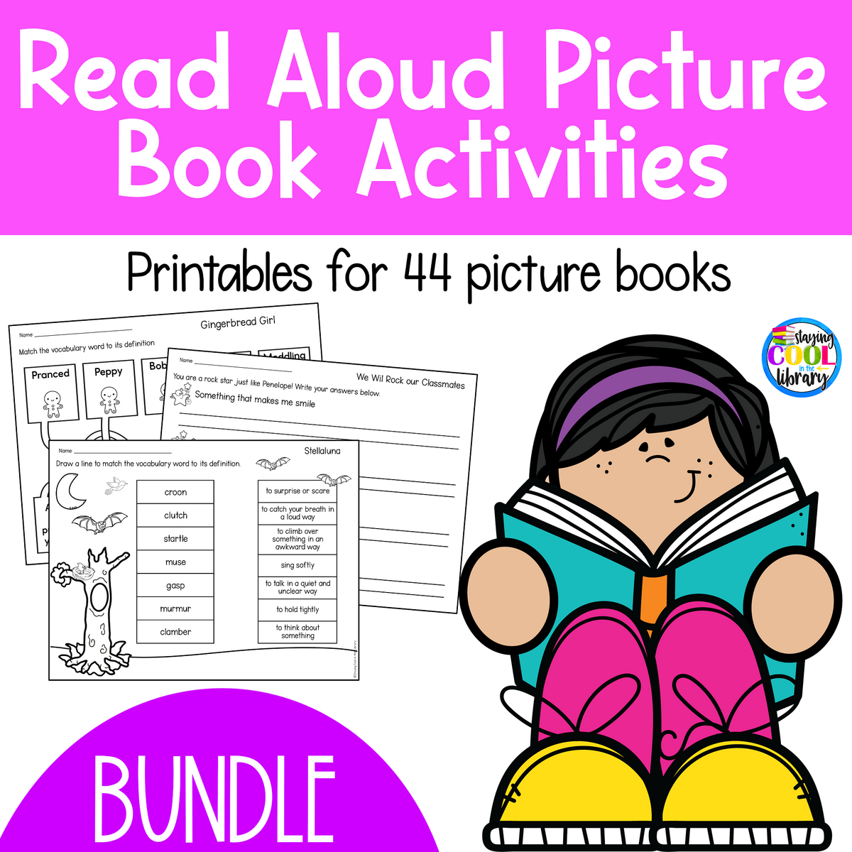Picture Book Read Aloud Activities Printables BUNDLE Staying Cool In The Library Picture Book Read Aloud Activities Printables BUNDLE Staying Cool In The Library