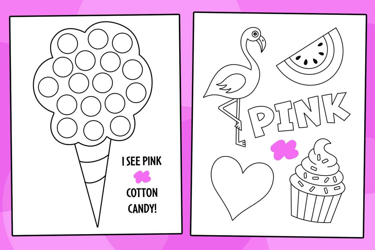Pink Color Activities And Worksheets For Preschool The Hollydog Blog