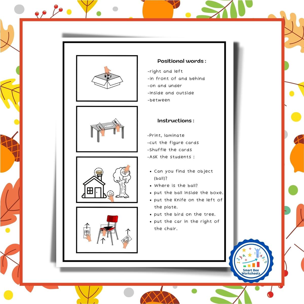 Positional Words For Preschool Pre K Kindergarten Math Special Education Made By Teachers Positional Words For Preschool Pre K Kindergarten Math Special Education Made By Teachers