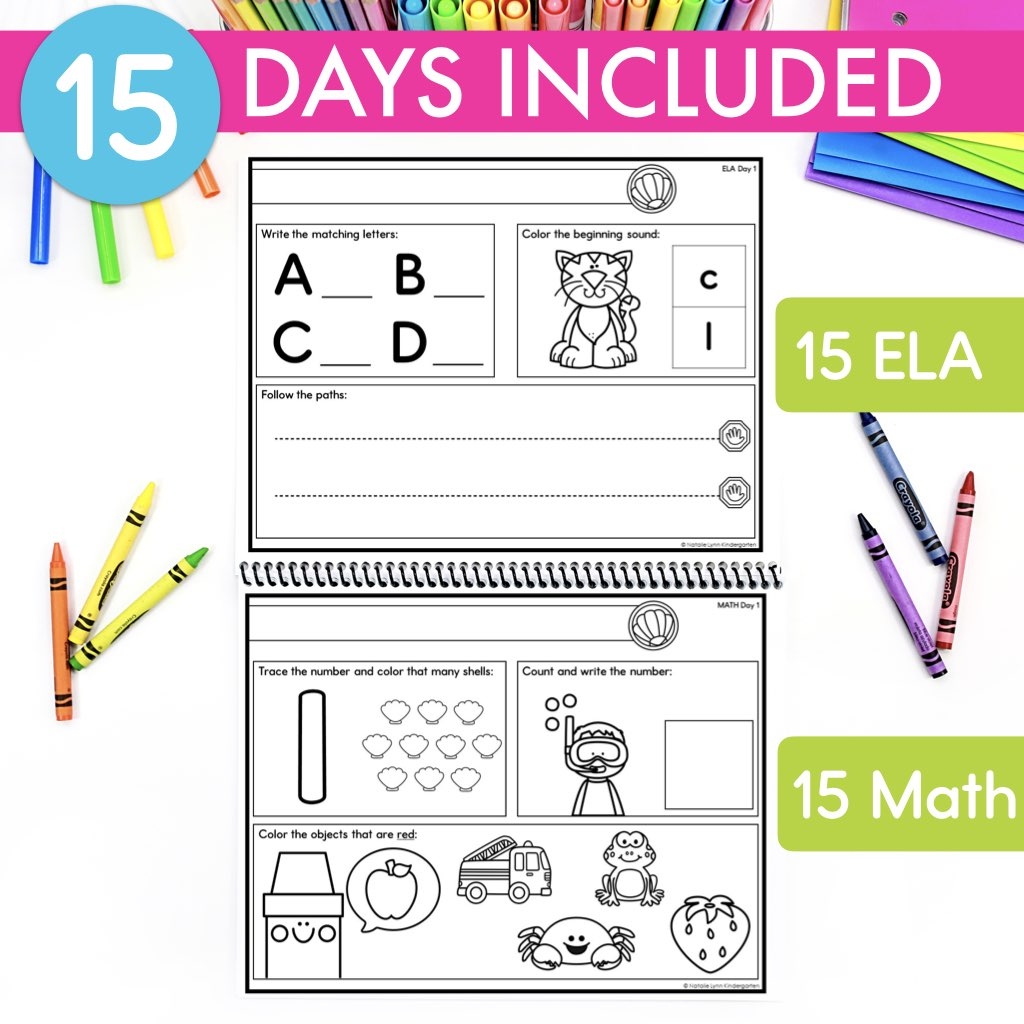 Pre K End Of The Year Spiral Review Kindergarten Readiness Pack