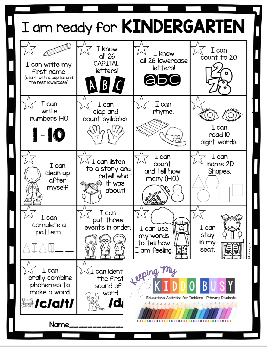Preparing For Kindergarten Interactive Worksheets And Activities Worksheets Library