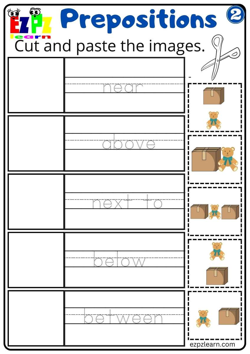 Prepositions Of Place Cut And Paste Worksheet For Kindergarten And ESL Students G2 Ezpzlearn Prepositions Of Place Cut And Paste Worksheet For Kindergarten And ESL Students G2 Ezpzlearn