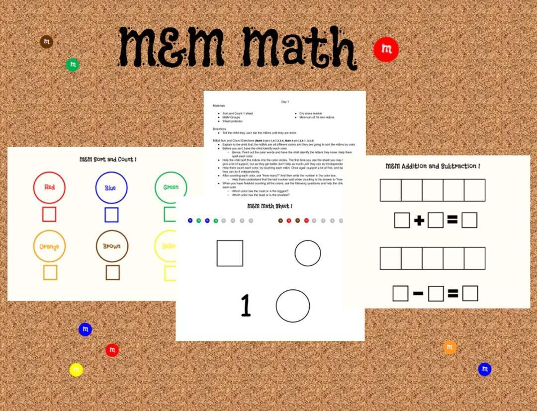 Preschool M M Math Etsy