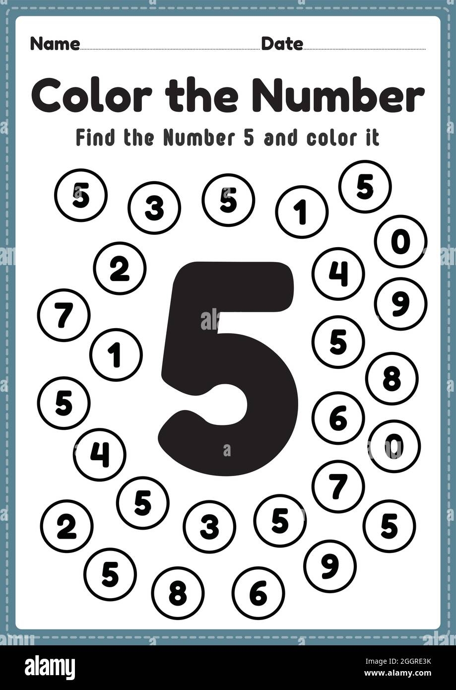Preschool Math Worksheet Number 5 Coloring Maths Activities For Kindergarten Kids To Learn Basic Mathematics Skills In A Printable Page Stock Vector Image Art Alamy Preschool Math Worksheet Number 5 Coloring Maths Activities For Kindergarten Kids To Learn Basic Mathematics Skills In A Printable Page Stock Vector Image Art Alamy