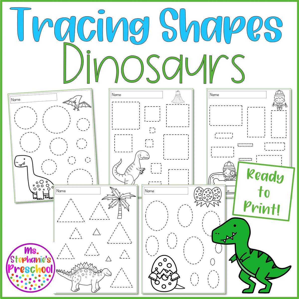 10 Little Dinosaurs Worksheet Count Circle Super Simple