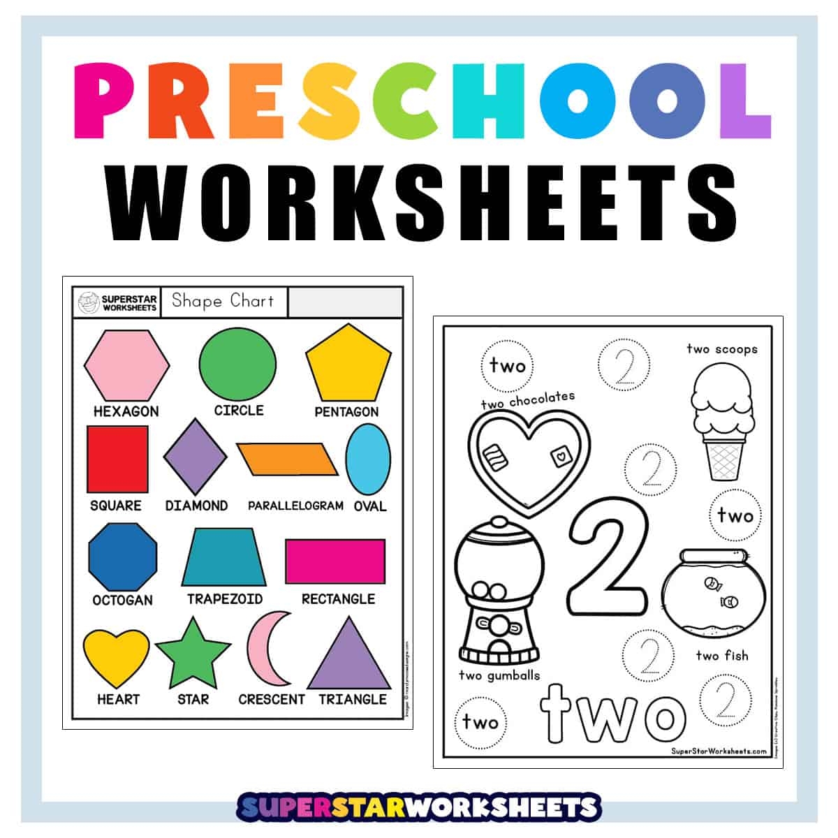 Free Printable Preschool Numbers Worksheet