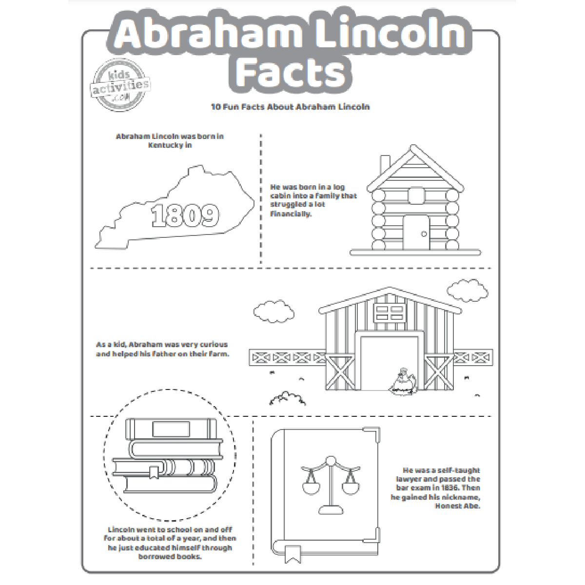 Printable Abraham Lincoln Facts For Kids Kids Activities Blog