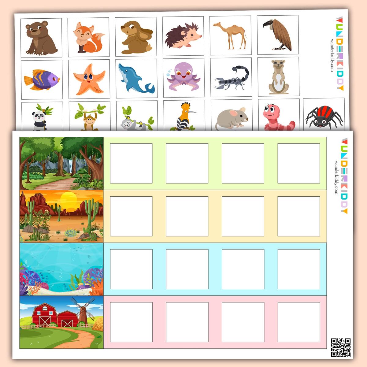 Printable Matching Activity Animal Habitats Worksheets For Grade 1 2 3 Made By Teachers