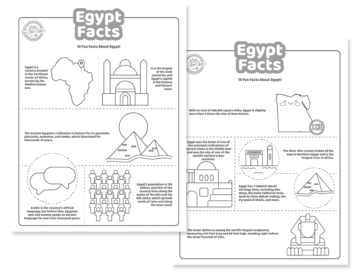 Printable Fun Facts About Egypt For Kids Kids Activities Blog