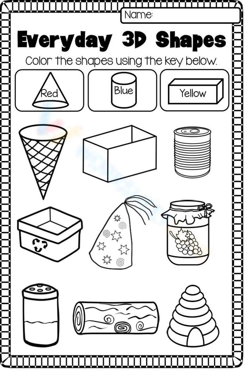 Printable Grade 1 3D Shapes Worksheets Printable Grade 1 3D Shapes Worksheets