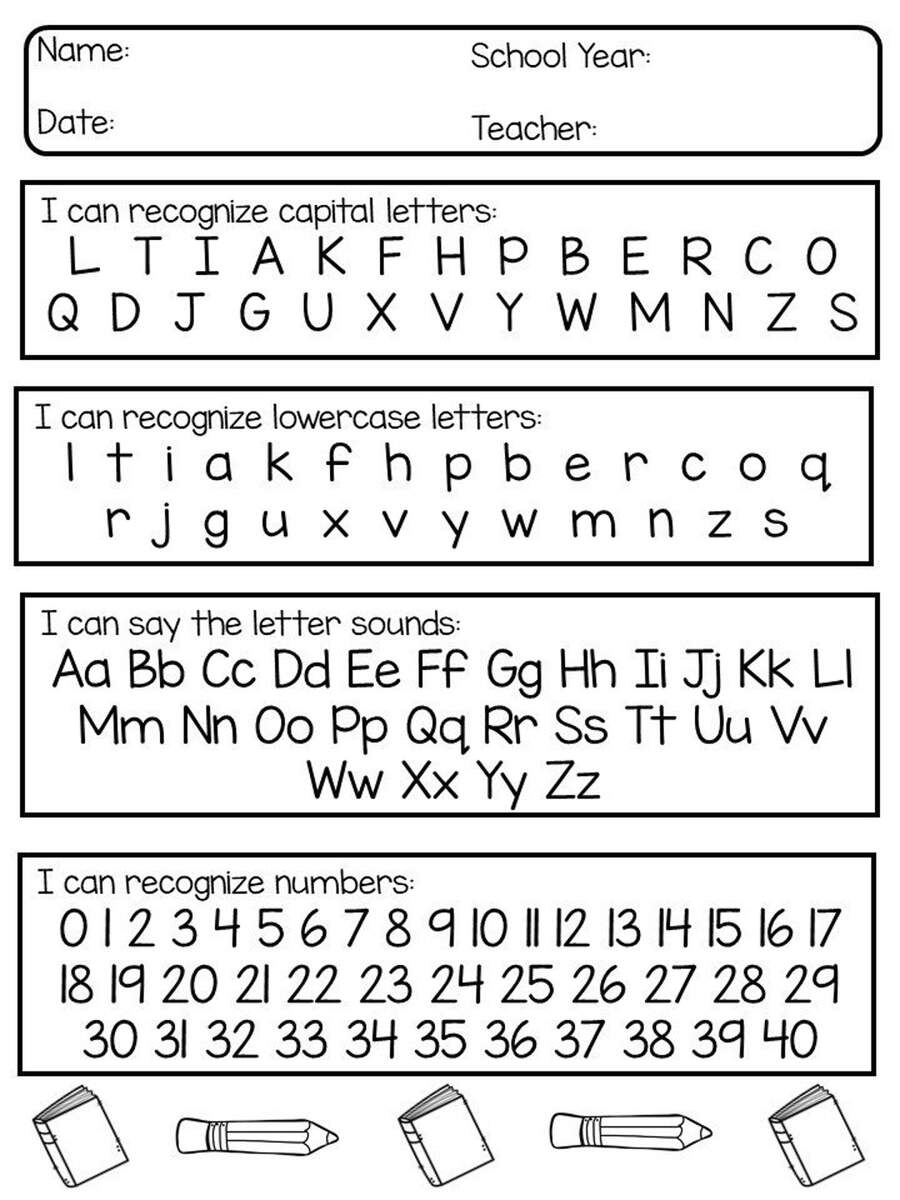 Printable Kindergarten Assessment Worksheets Etsy Printable Kindergarten Assessment Worksheets Etsy