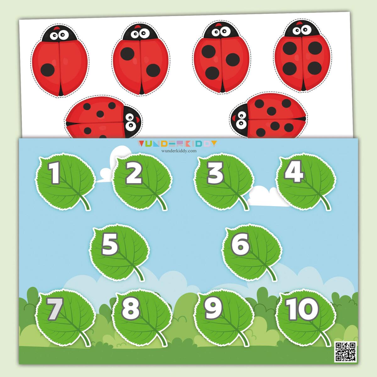 Ladybug Ten Frames Worksheet Kindergarten Printable Nurtured Neurons