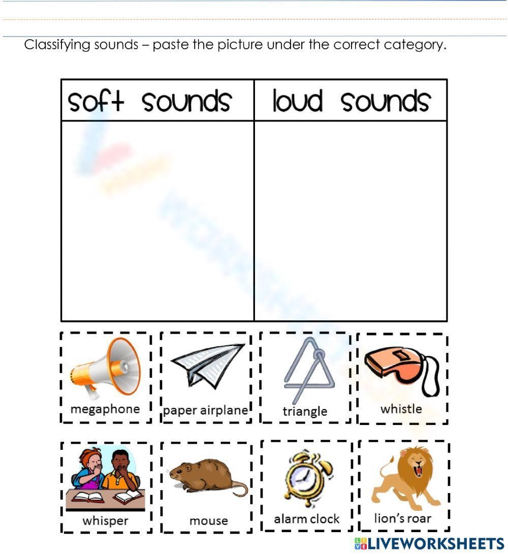 Printable Loud And Soft Sounds Worksheets Printable Loud And Soft Sounds Worksheets