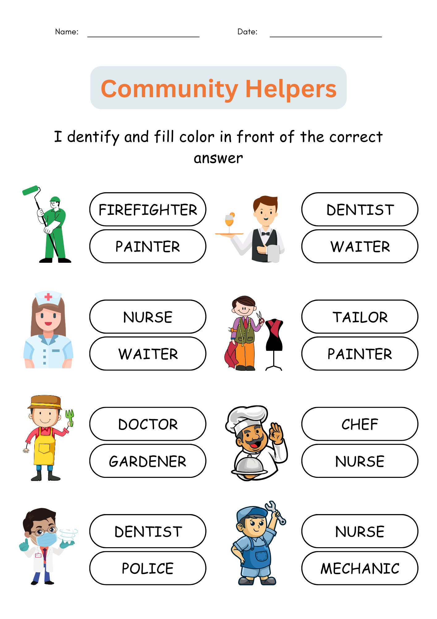 Printable Matching Community Helpers Activities Worksheets For Grade 1 2 3 Made By Teachers Printable Matching Community Helpers Activities Worksheets For Grade 1 2 3 Made By Teachers