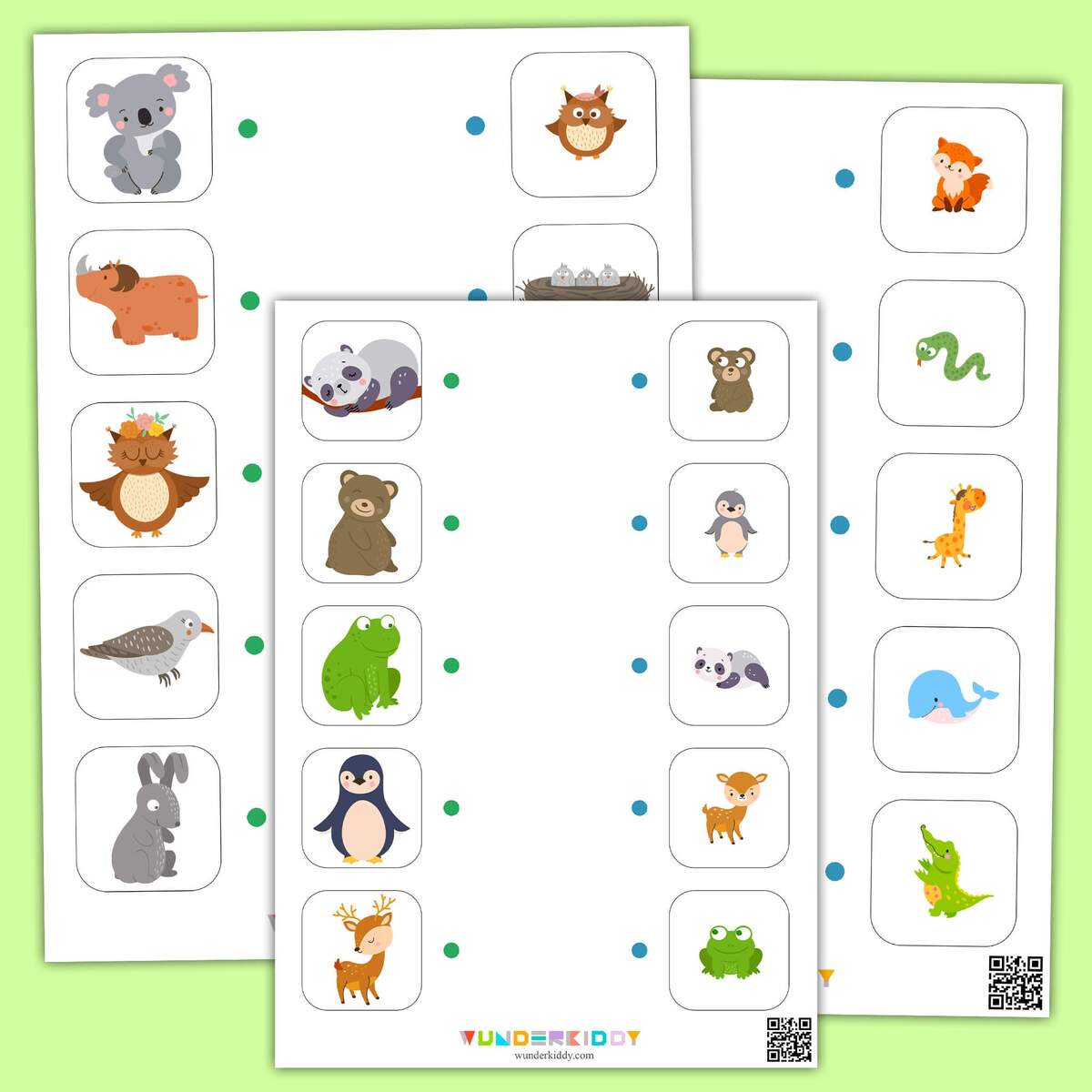 Printable Mommy And Baby Animals Mother S Day Worksheet For Kids