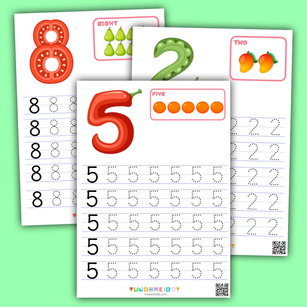 Printable Number Tracing Worksheets PDF For Kindergarten Printable Number Tracing Worksheets PDF For Kindergarten