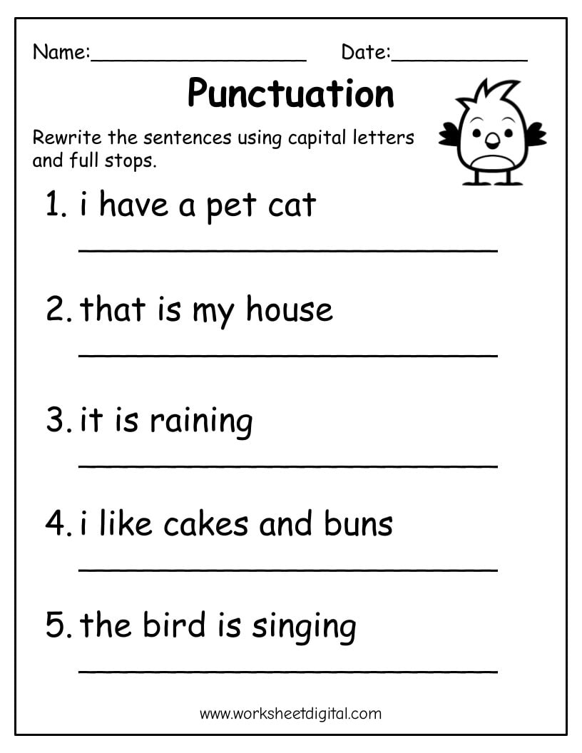 Punctuation Marks Worksheet For Grade 1 Or 2 Exclamation Mark Activity Made By Teachers
