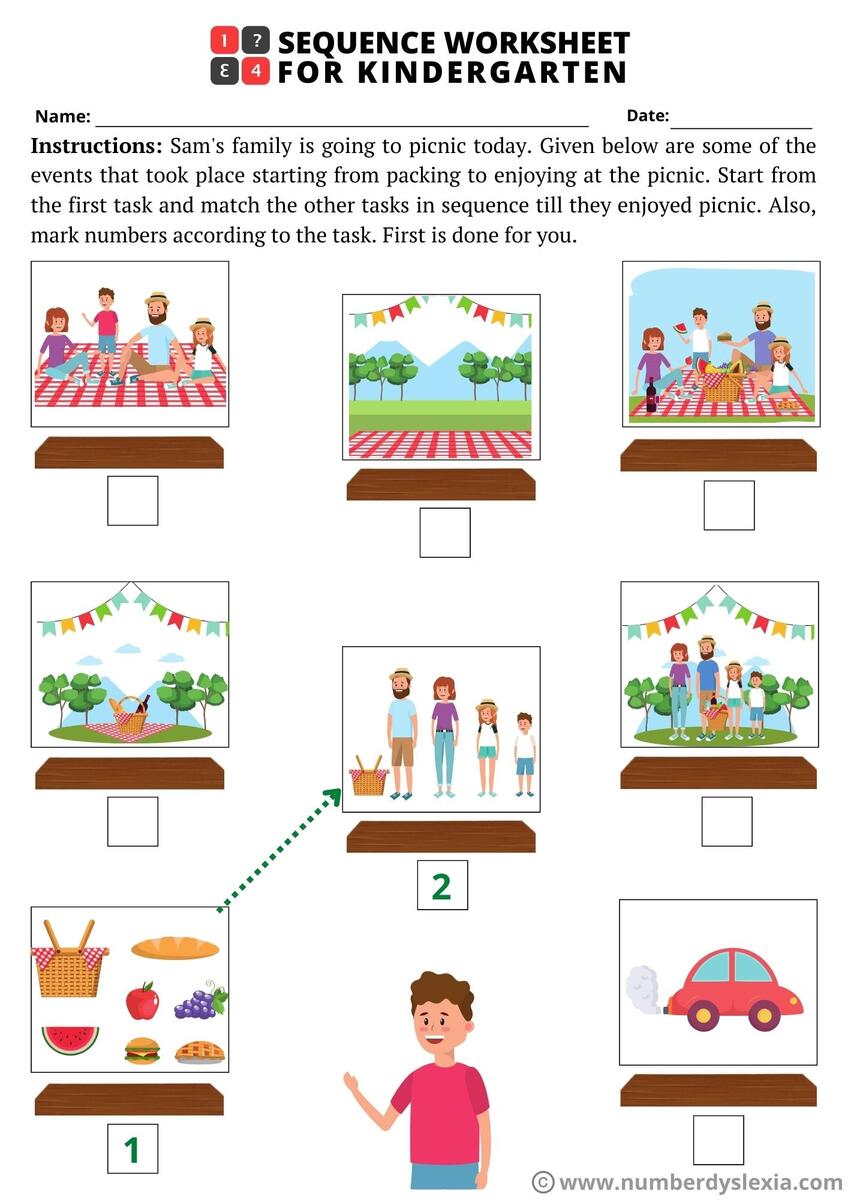 Printable Sequence Worksheets For Kindergarten PDF Included Number Dyslexia Printable Sequence Worksheets For Kindergarten PDF Included Number Dyslexia