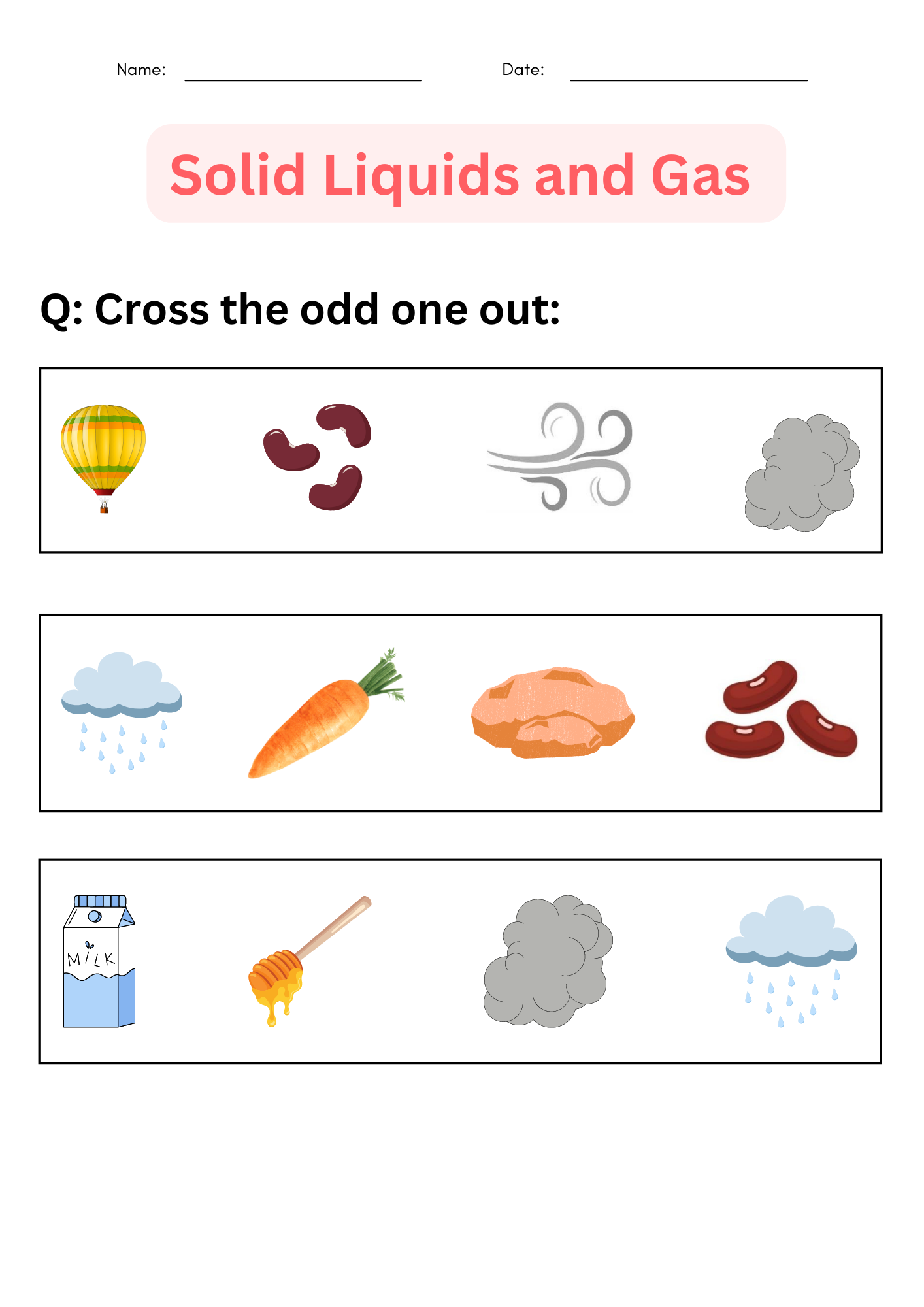Printable Solid Liquids And Gas Worksheets For Grade 1 2 3 Made By Teachers Printable Solid Liquids And Gas Worksheets For Grade 1 2 3 Made By Teachers