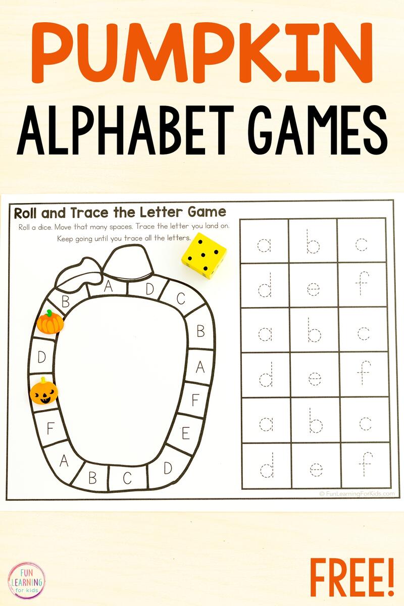 Pumpkin Alphabet Board Game Worksheets For Fall In Elementary Pumpkin Alphabet Board Game Worksheets For Fall In Elementary