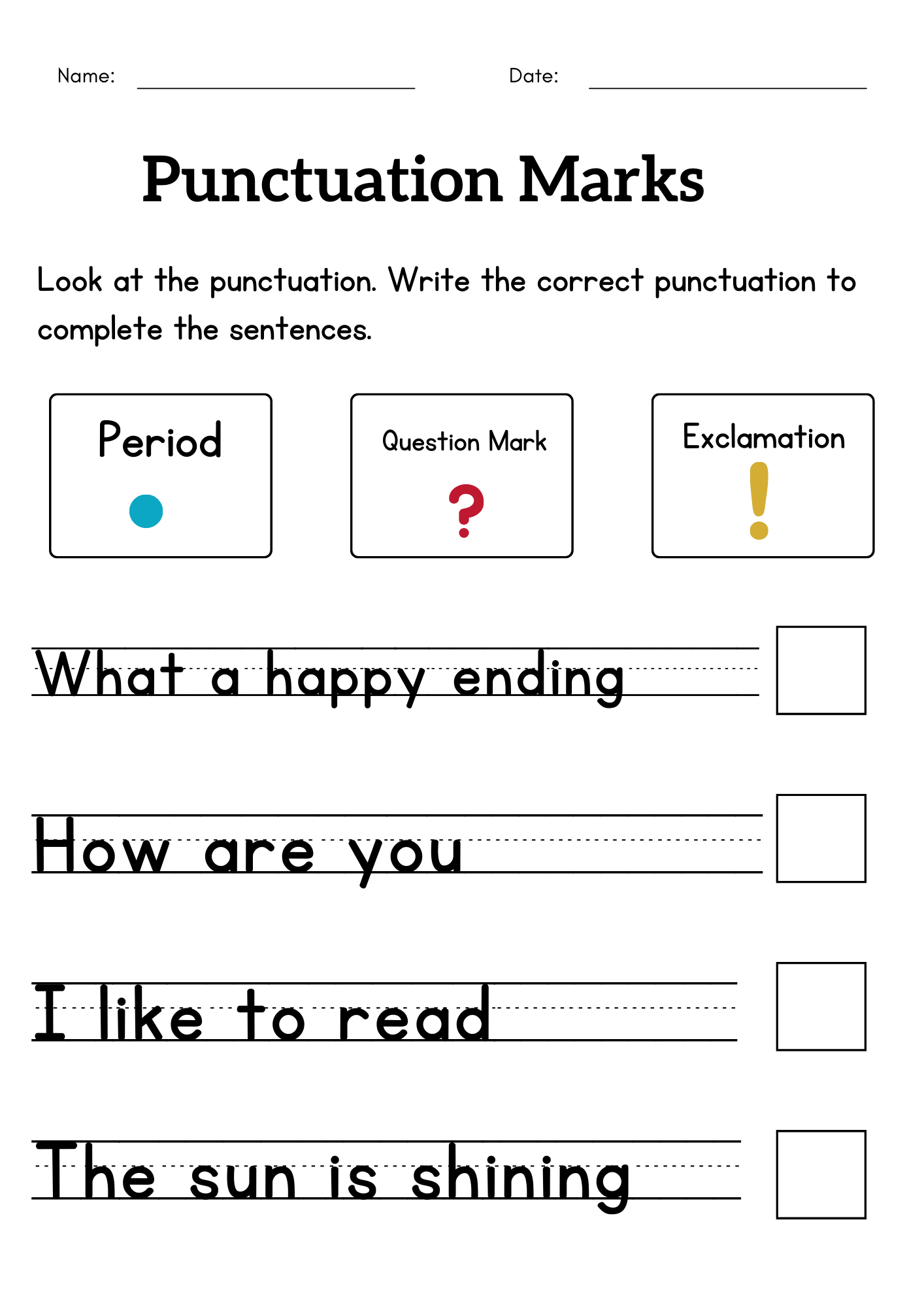 Punctuation Marks Worksheet For Grade 1 Or 2 Exclamation Mark Activity Made By Teachers Punctuation Marks Worksheet For Grade 1 Or 2 Exclamation Mark Activity Made By Teachers