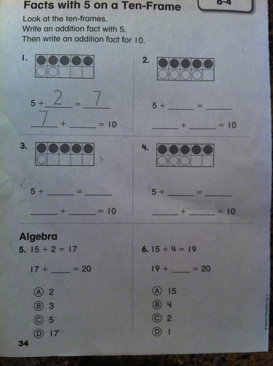 Questions About An EnVisionMATH Worksheet Part 1 Casting Out Nines Kindergarten Math Worksheets Addition Cut And Paste Distance Learning