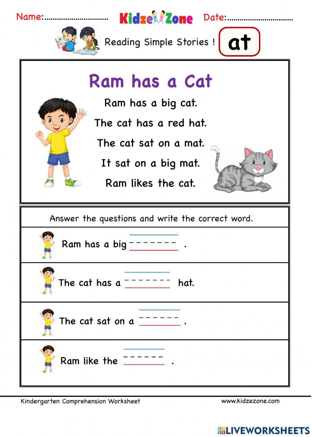 Reading Simple Story at Worksheet Worksheets Library