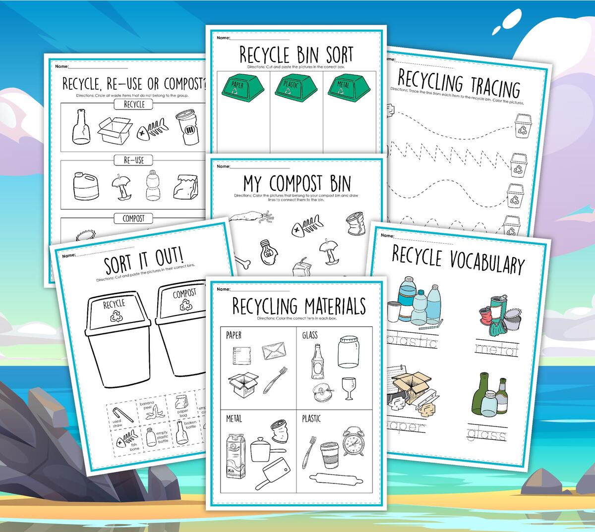 Recycling Activities For Kids Free Printable Little Bins For Little Hands