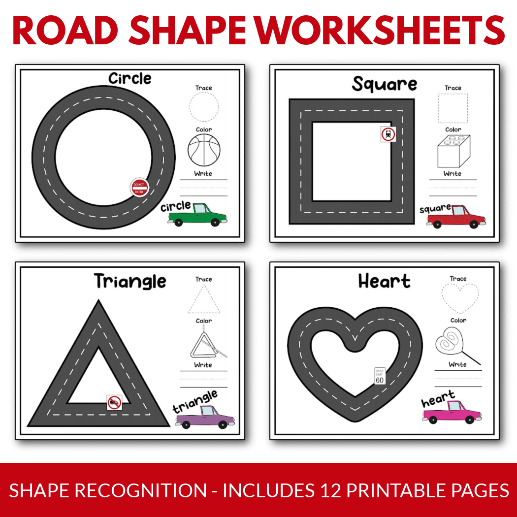 Road Shape Worksheets My Joy Filled Life Road Shape Worksheets My Joy Filled Life