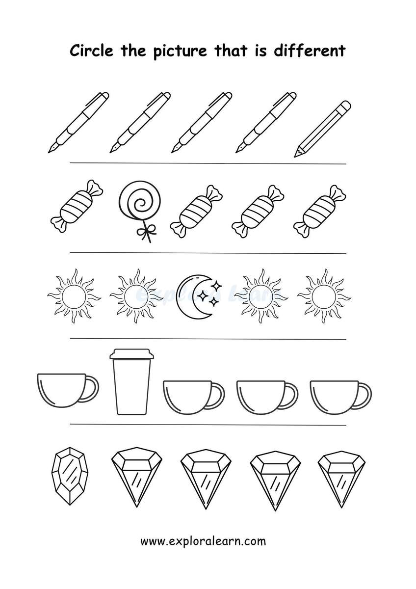 Same And Different Comparison Worksheets For Preschool And Kindergarten 2 To 6 Years Kids Same And Different Comparison Worksheets For Preschool And Kindergarten 2 To 6 Years Kids