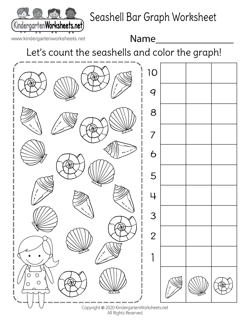 Seashell Bar Graph Worksheet Free Printable Digital PDF Count And Graph Worksheets