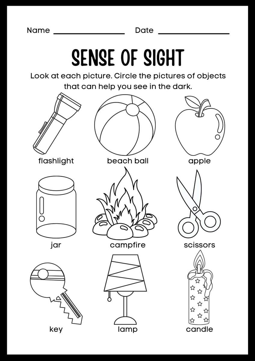 Sense Of Sight Worksheet For Kids By Kulayanj Raket PH Sense Of Sight Worksheets For Preschool The Hollydog Blog