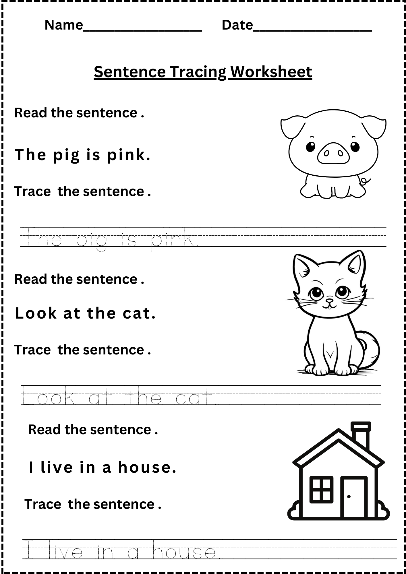 Free Kindergarten Writing Sentences Worksheets Active Little Kids Worksheets Library