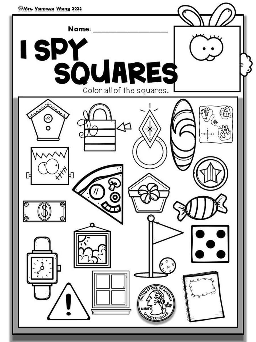 Shapes Worksheets Bundle Preschool Kindergarten Math Activity PDF Pattern Etsy Various Worksheets For Nursery Class