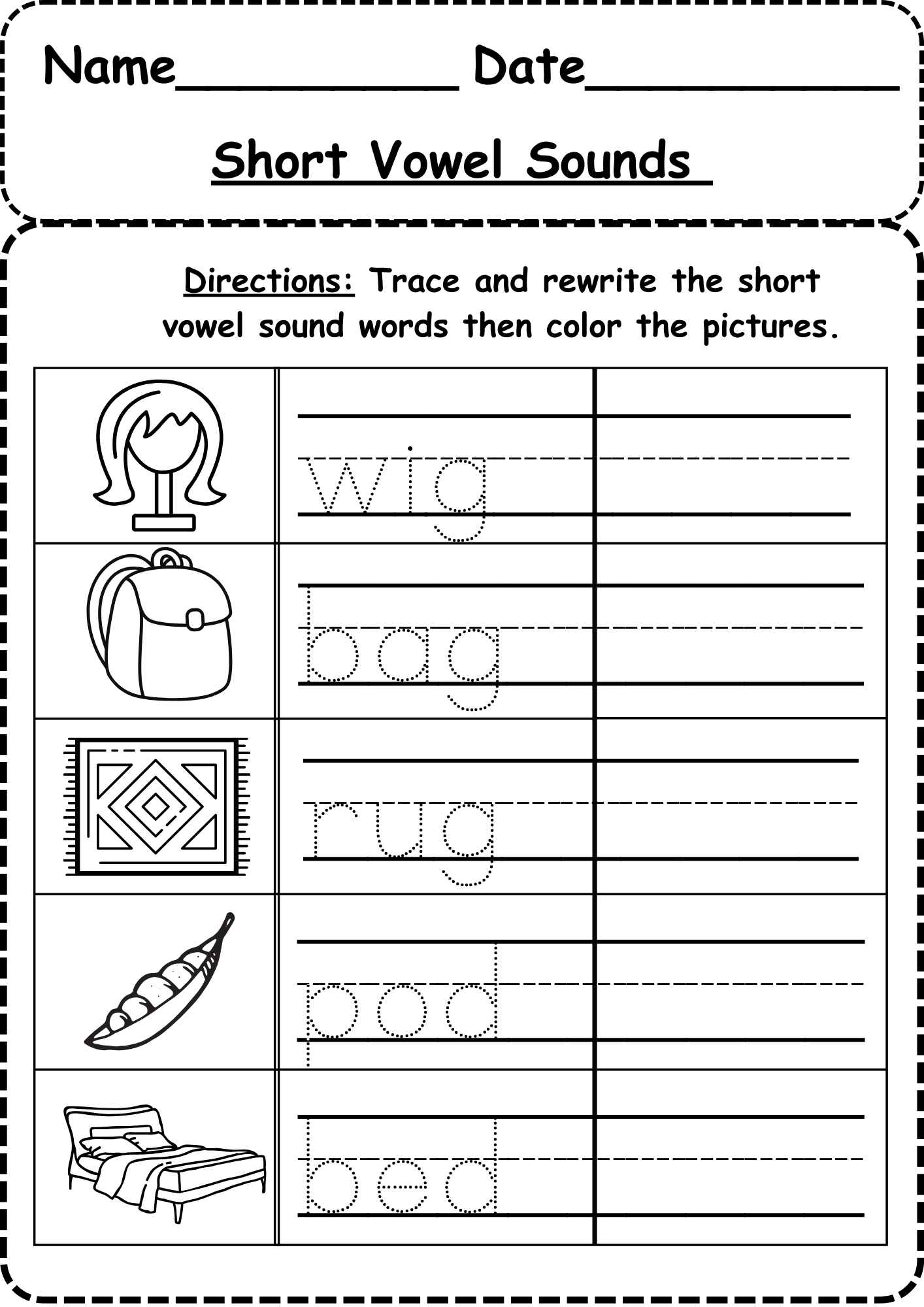 Kindergarten CVC Worksheets Superstar Worksheets