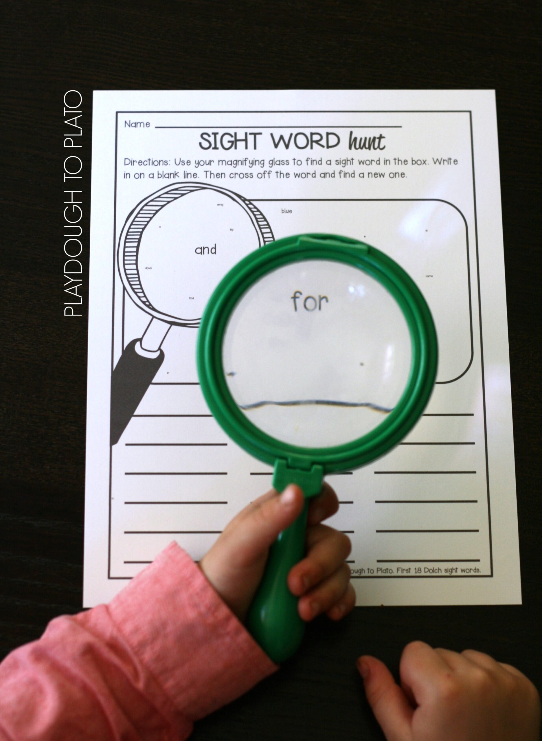 Sight Word Hunts Free Printable Pack Noticing The Unnoticed Magnifying Glass Activity Booklet Days Worksheets Library