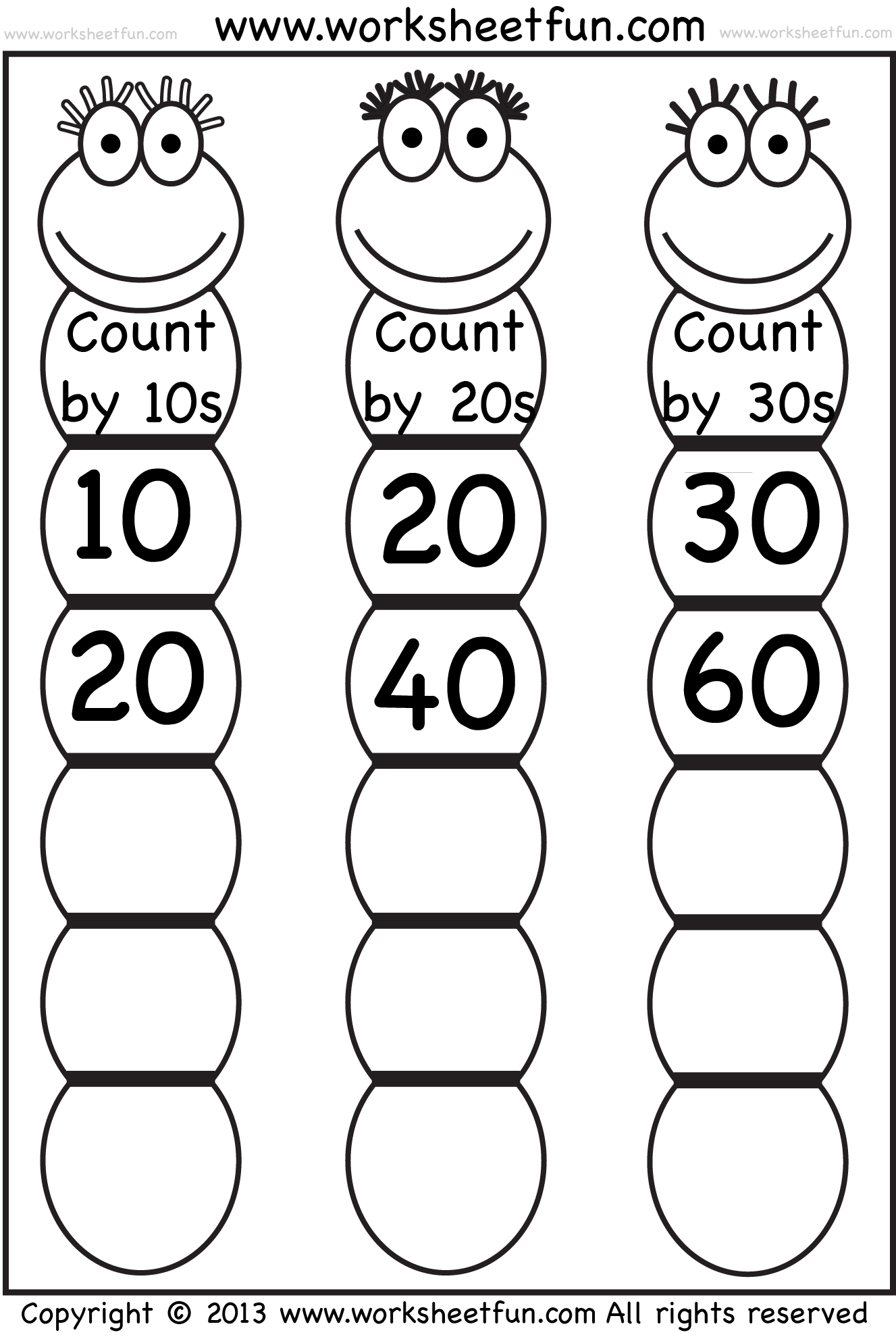 Skip Counting By 10 20 And 30 Worksheet FREE Printable Worksheets Worksheetfun