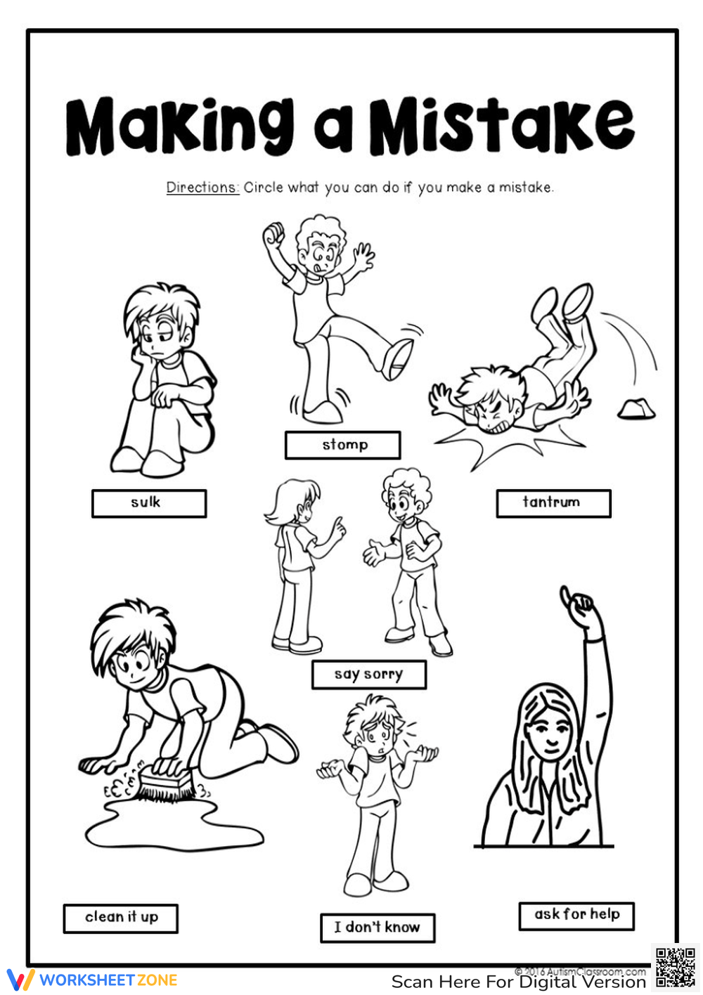 Social Skills For Autism Worksheets Printable