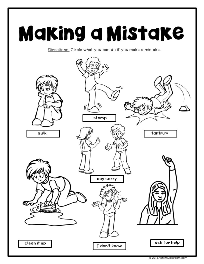 Social Skills For Autism Worksheets Printable Social Skills For Autism Worksheets Printable
